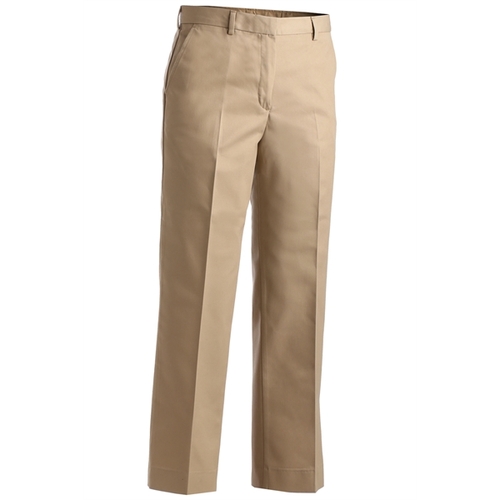 8519 - Ladies' Business Casual Flat Front Chino Pant