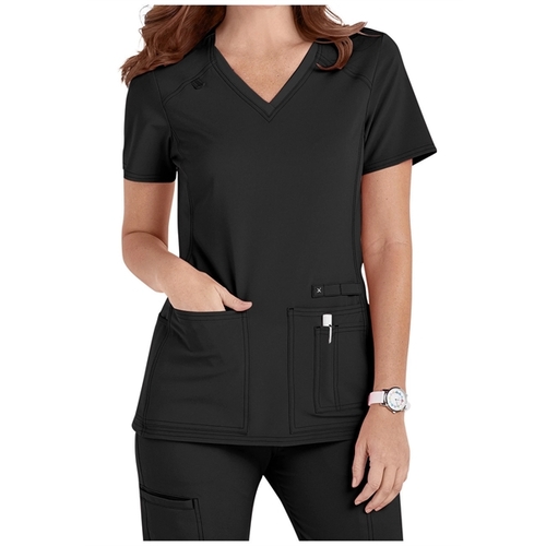 CK605 - Cherokee Women's Iflex V-Neck Knit Panel Scrub Top