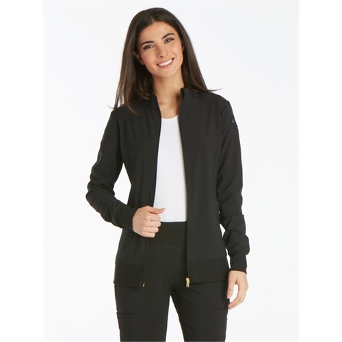 Women's 2 Pocket Zip Front Scrub Jacket